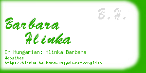 barbara hlinka business card